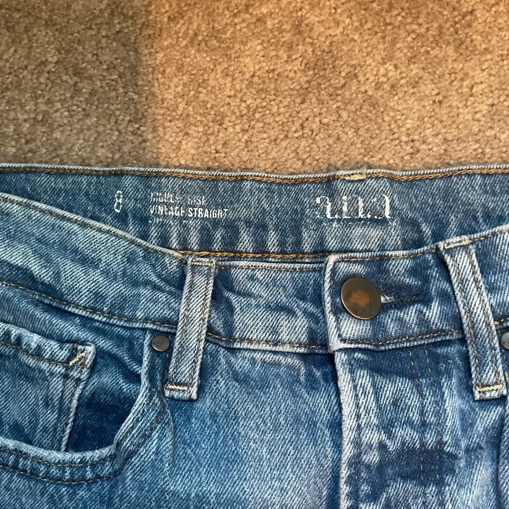 a.n.a Women's High Rise Distressed Blue Jeans
